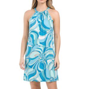 *NEW* Trina Turk Juju Abstract Printed Halter Mini Dress - M